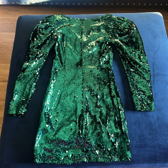 Zara Green Sequins Dress - Picture 3 of 4